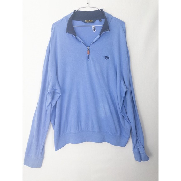 Polo Ralph Lauren Other - Polo Golf Ralph Lauren Pullover Q Zip Mens‎ XL Blue Golf Course Logo